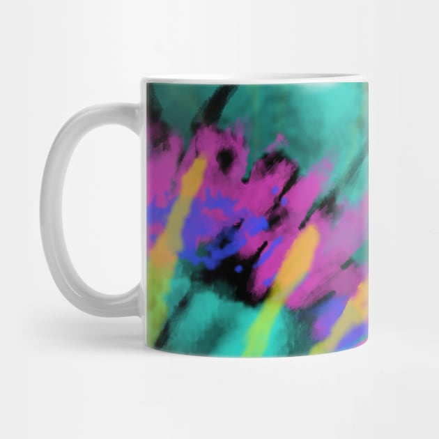 Tie Dye Sunburst Disco Pink Green Blue by Live Together